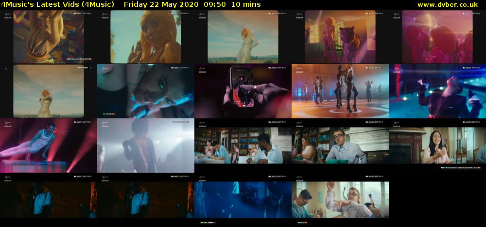 4Music's Latest Vids (4Music) Friday 22 May 2020 09:50 - 10:00