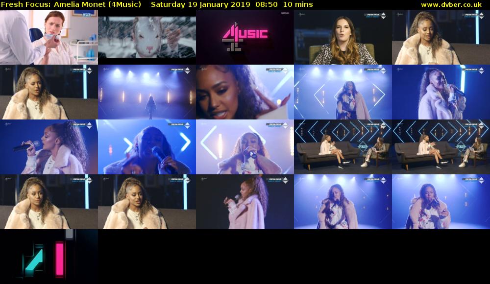 Fresh Focus: Amelia Monet (4Music) Saturday 19 January 2019 08:50 - 09:00