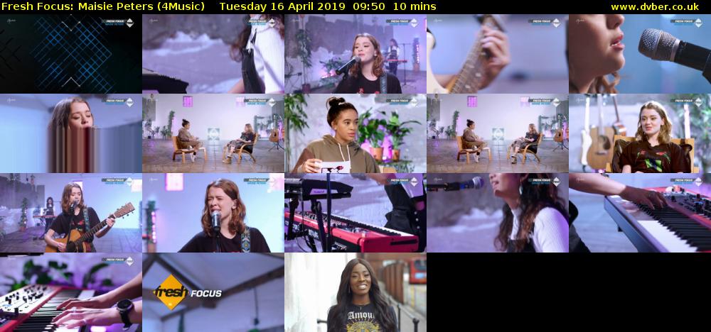 Fresh Focus: Maisie Peters (4Music) Tuesday 16 April 2019 09:50 - 10:00
