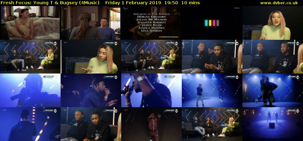 Fresh Focus: Young T & Bugsey (4Music) Friday 1 February 2019 19:50 - 20:00