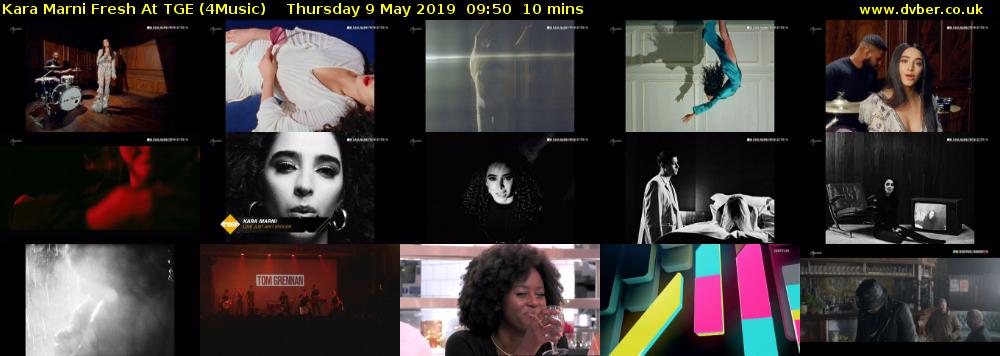 Kara Marni Fresh At TGE (4Music) Thursday 9 May 2019 09:50 - 10:00