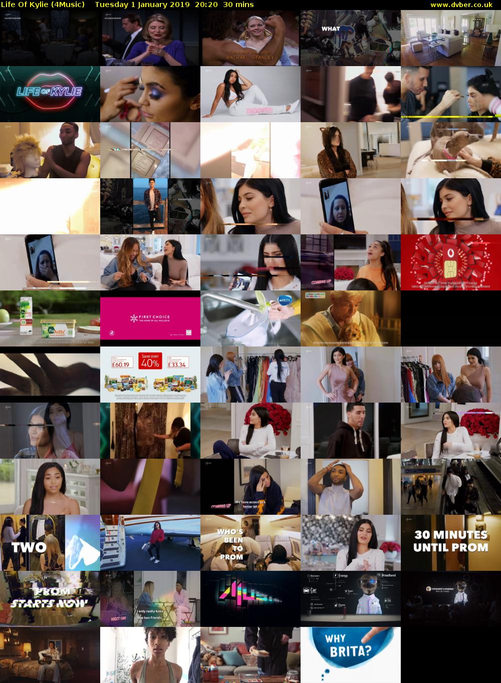 Life Of Kylie (4Music) Tuesday 1 January 2019 20:20 - 20:50