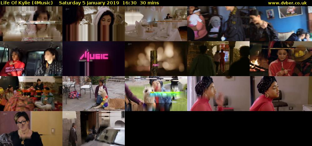 Life Of Kylie (4Music) Saturday 5 January 2019 16:30 - 17:00