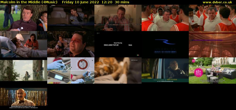 Malcolm in the Middle (4Music) Friday 10 June 2022 12:20 - 12:50