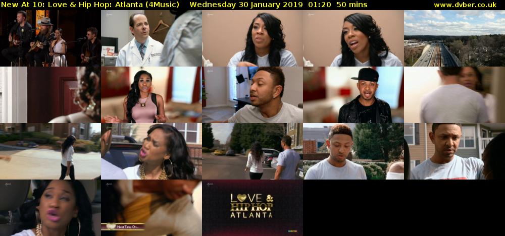 New At 10: Love & Hip Hop: Atlanta (4Music) Wednesday 30 January 2019 01:20 - 02:10