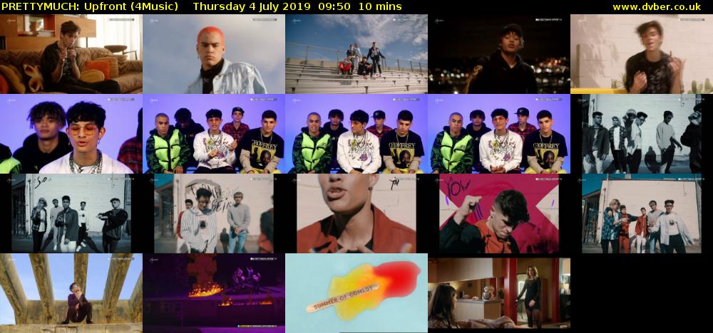 PRETTYMUCH: Upfront (4Music) Thursday 4 July 2019 09:50 - 10:00