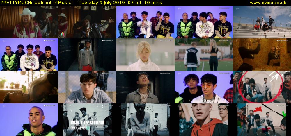 PRETTYMUCH: Upfront (4Music) Tuesday 9 July 2019 07:50 - 08:00