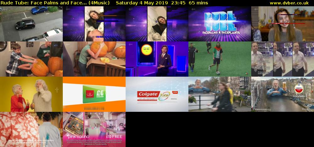 Rude Tube: Face Palms and Face... (4Music) Saturday 4 May 2019 23:45 - 00:50