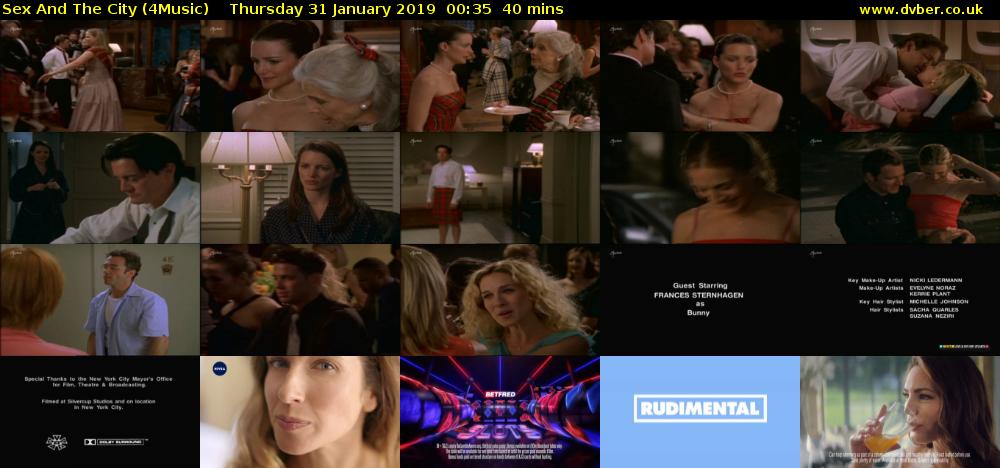Sex And The City (4Music) Thursday 31 January 2019 00:35 - 01:15