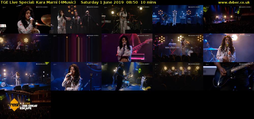 TGE Live Special: Kara Marni (4Music) Saturday 1 June 2019 08:50 - 09:00