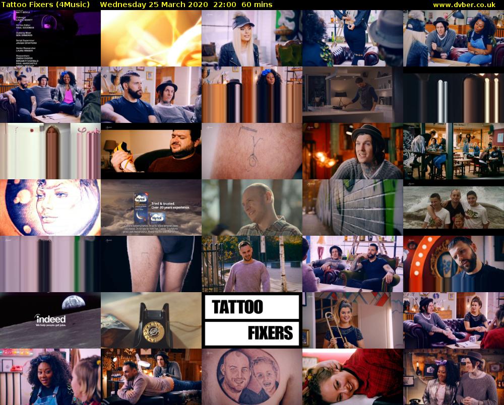 Tattoo Fixers (4Music) Wednesday 25 March 2020 22:00 - 23:00