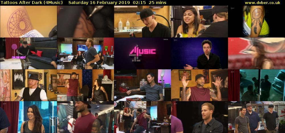 Tattoos After Dark (4Music) Saturday 16 February 2019 02:15 - 02:40
