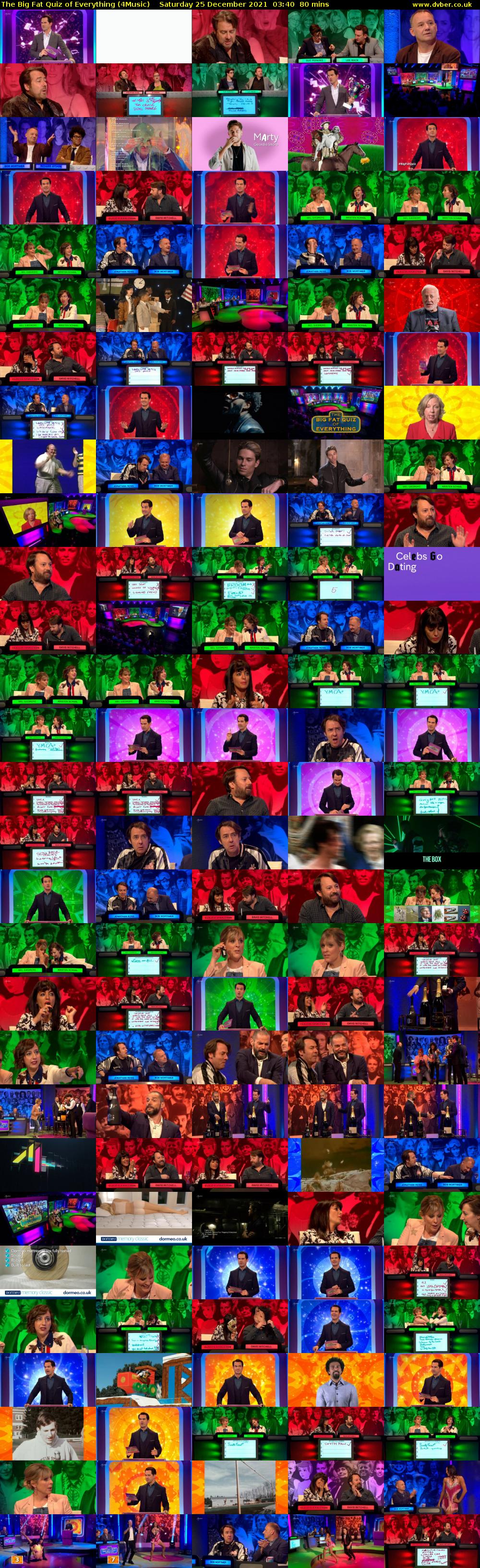 The Big Fat Quiz of Everything (4Music) Saturday 25 December 2021 03:40 - 05:00