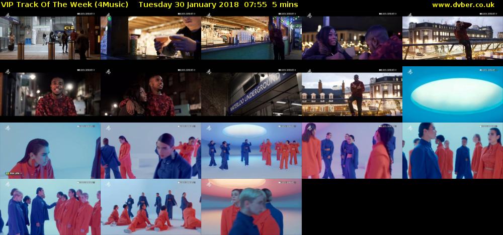VIP Track Of The Week (4Music) Tuesday 30 January 2018 07:55 - 08:00
