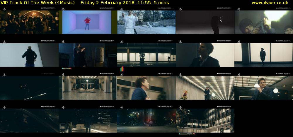 VIP Track Of The Week (4Music) Friday 2 February 2018 11:55 - 12:00
