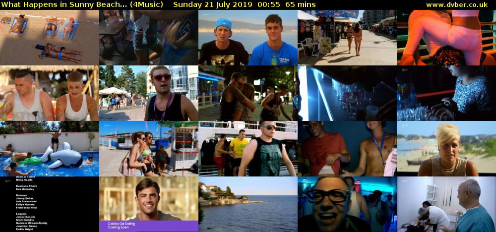 What Happens in Sunny Beach... (4Music) Sunday 21 July 2019 00:55 - 02:00