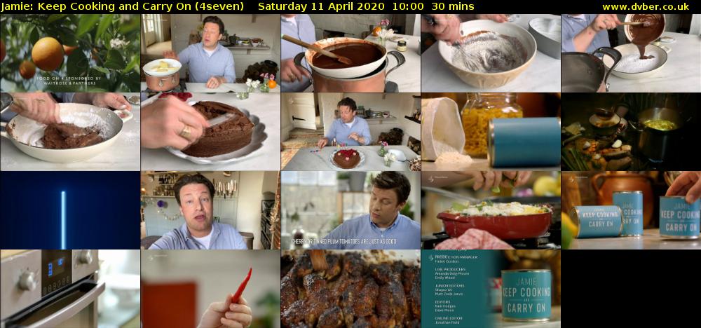 Jamie: Keep Cooking and Carry On (4seven) Saturday 11 April 2020 10:00 - 10:30
