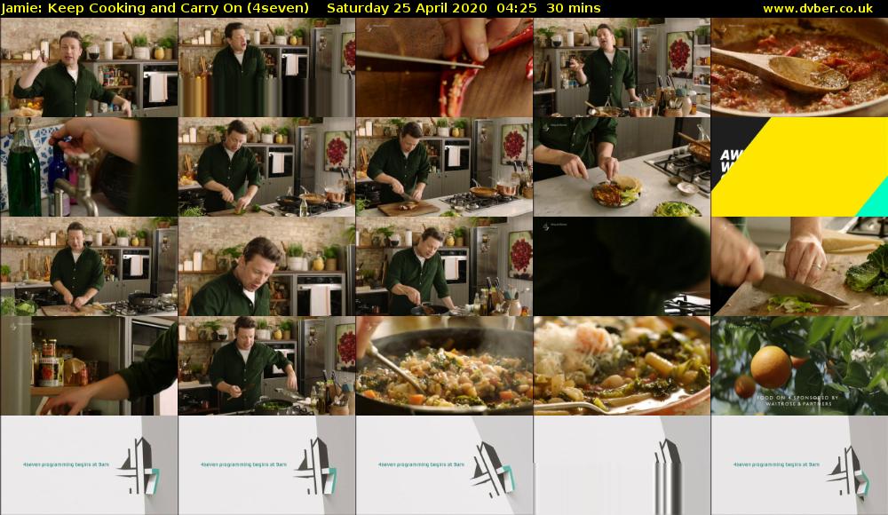Jamie: Keep Cooking and Carry On (4seven) Saturday 25 April 2020 04:25 - 04:55