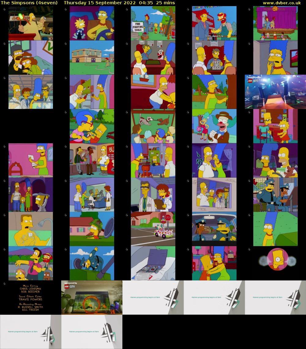 The Simpsons (4seven) Thursday 15 September 2022 04:35 - 05:00