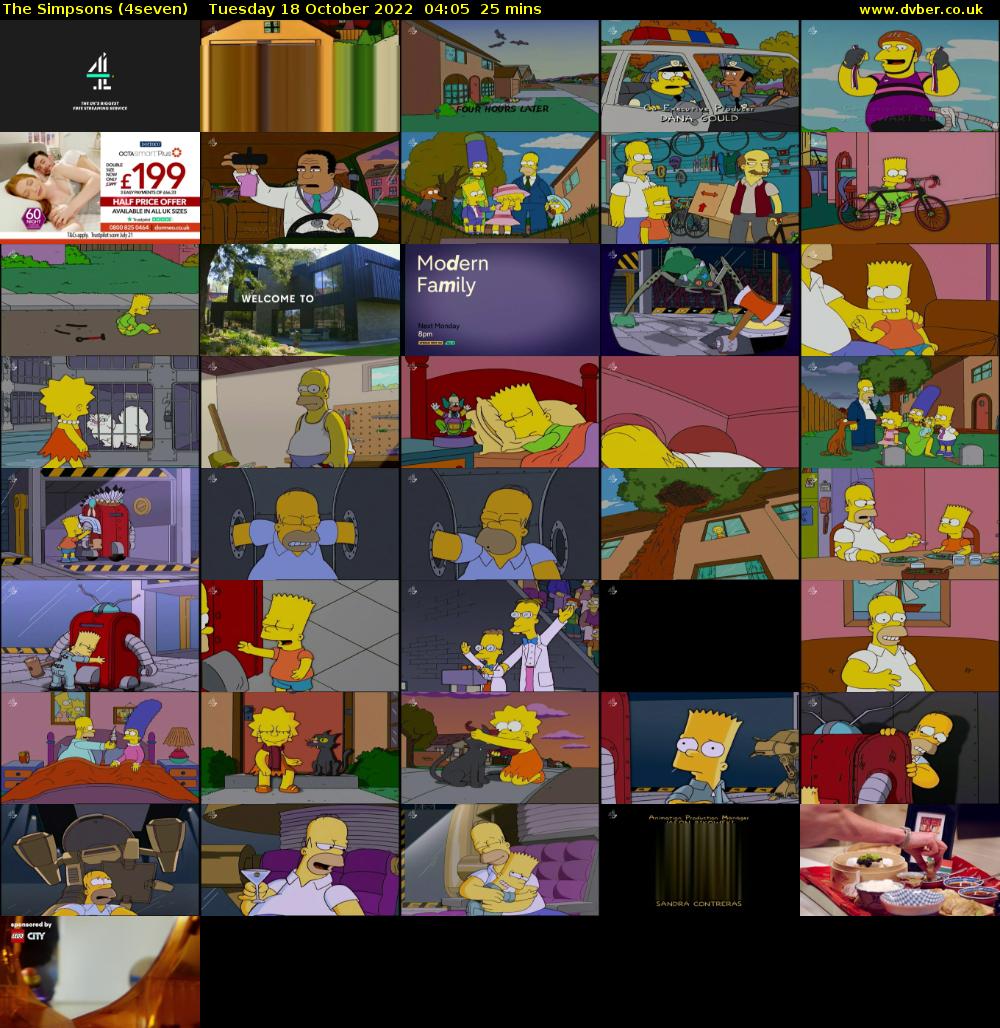 The Simpsons (4seven) Tuesday 18 October 2022 04:05 - 04:30