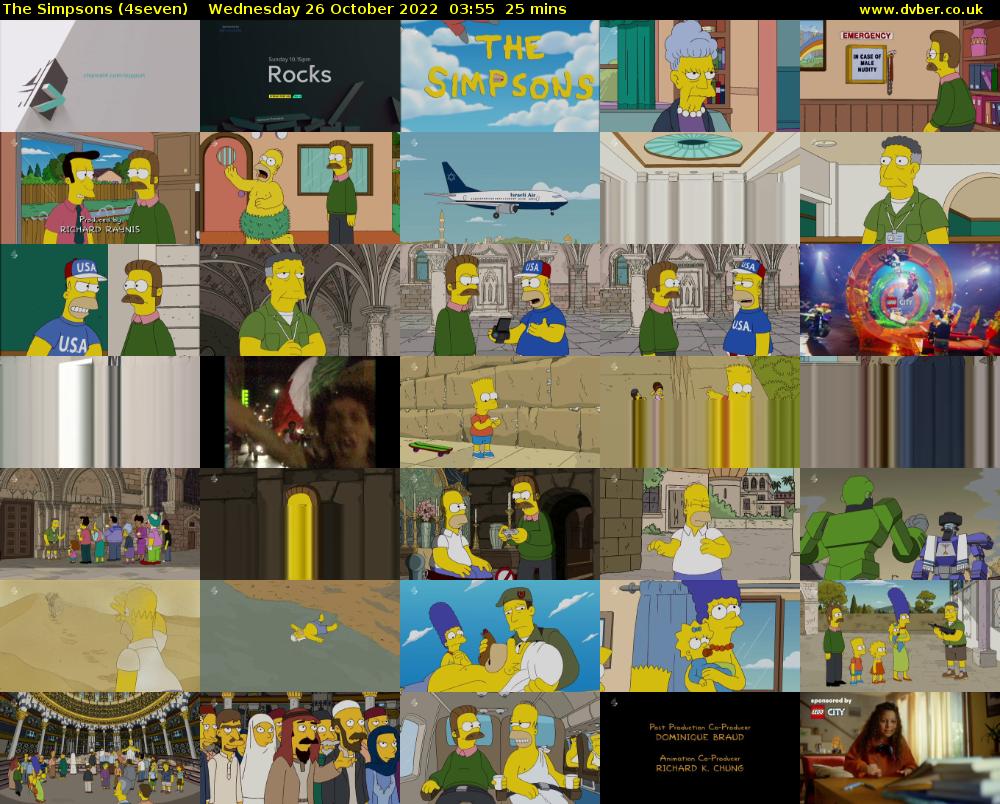The Simpsons (4seven) Wednesday 26 October 2022 03:55 - 04:20