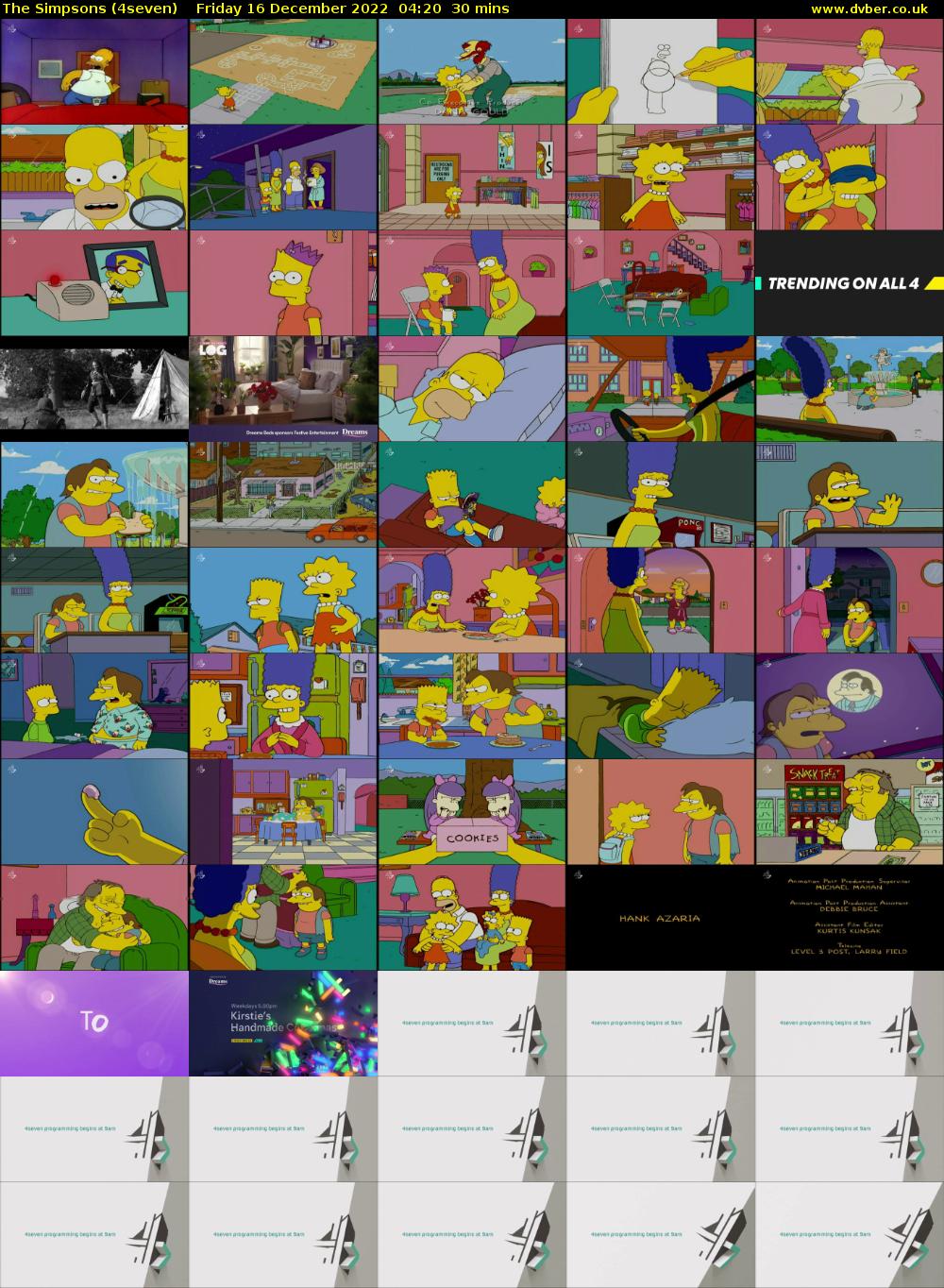 The Simpsons (4seven) Friday 16 December 2022 04:20 - 04:50
