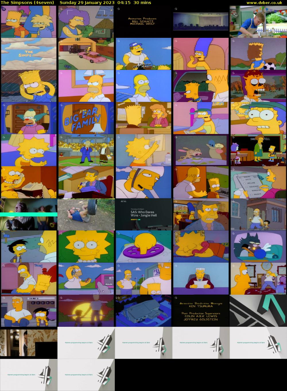 The Simpsons (4seven) Sunday 29 January 2023 04:15 - 04:45