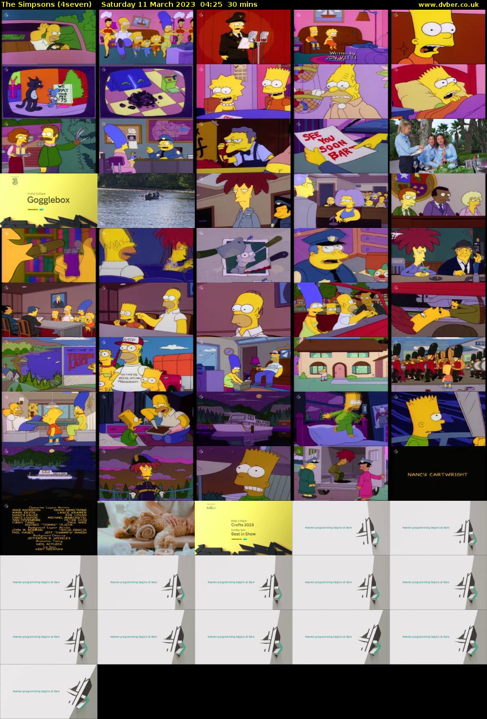 The Simpsons (4seven) Saturday 11 March 2023 04:25 - 04:55
