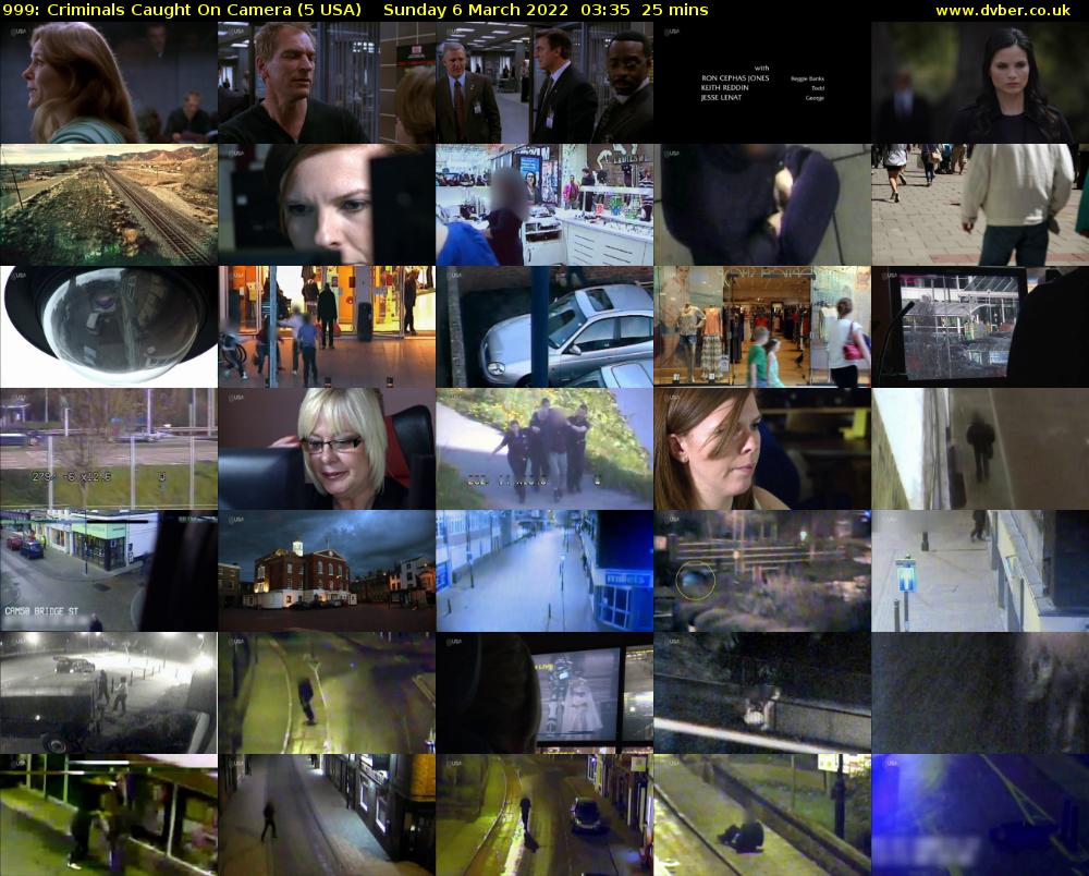 999: Criminals Caught On Camera (5 USA) Sunday 6 March 2022 03:35 - 04:00