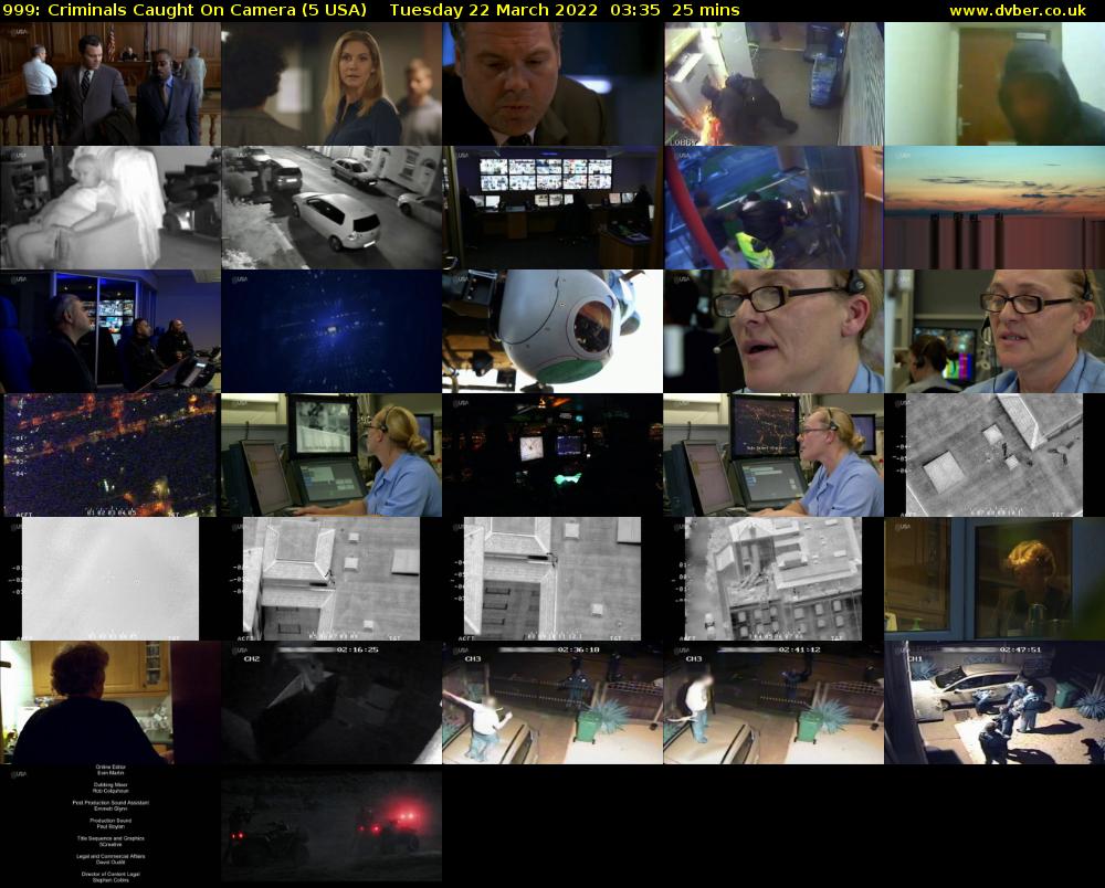 999: Criminals Caught On Camera (5 USA) Tuesday 22 March 2022 03:35 - 04:00