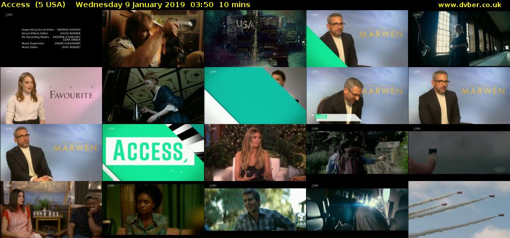 Access  (5 USA) Wednesday 9 January 2019 03:50 - 04:00