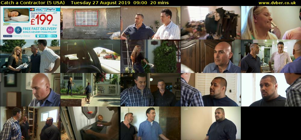 Catch a Contractor (5 USA) Tuesday 27 August 2019 09:00 - 09:20