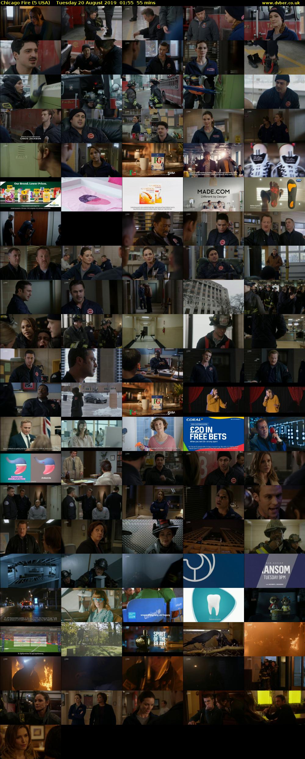 Chicago Fire (5 USA) Tuesday 20 August 2019 01:55 - 02:50