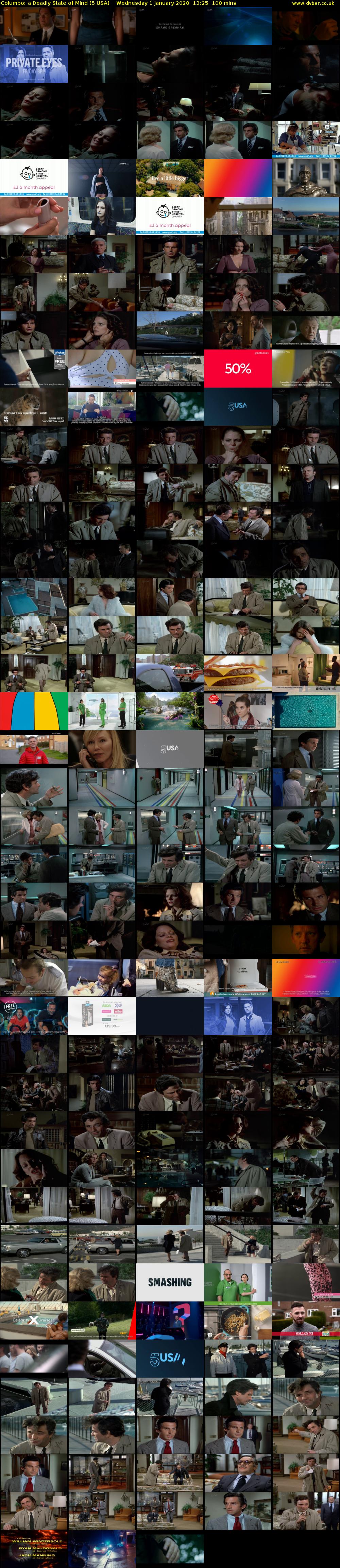 Columbo: A Deadly State of Mind (5 USA) Wednesday 1 January 2020 13:25 - 15:05