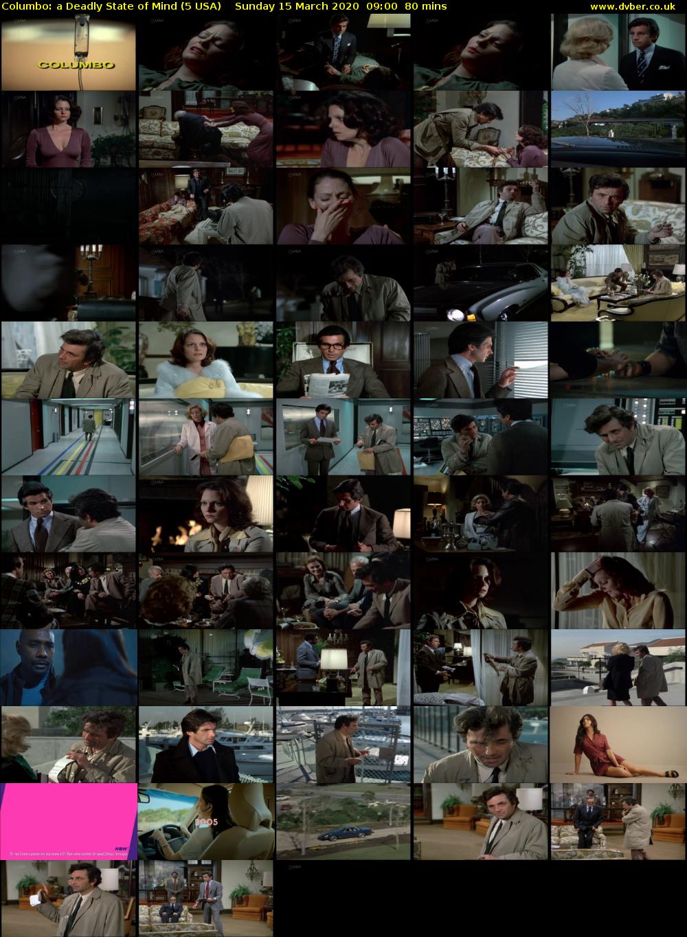 Columbo: A Deadly State of Mind (5 USA) Sunday 15 March 2020 09:00 - 10:20