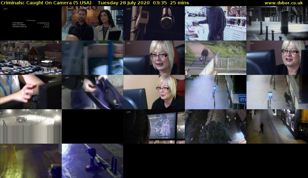Criminals: Caught On Camera (5 USA) Tuesday 28 July 2020 03:35 - 04:00