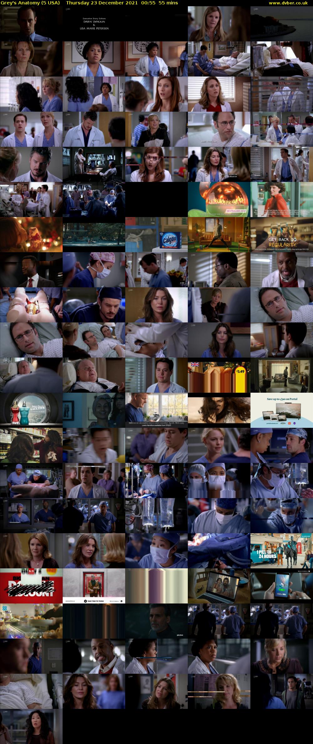 Grey's Anatomy (5 USA) Thursday 23 December 2021 00:55 - 01:50