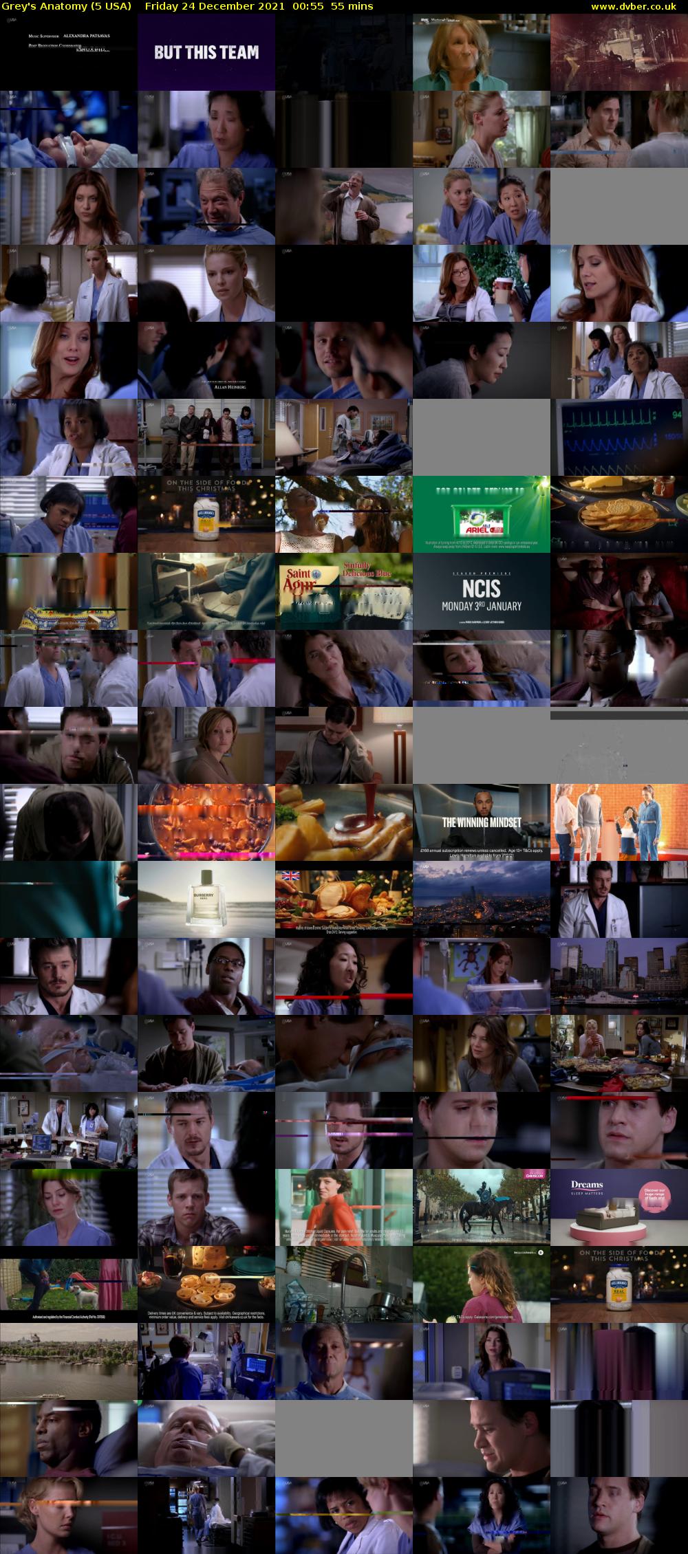 Grey's Anatomy (5 USA) Friday 24 December 2021 00:55 - 01:50