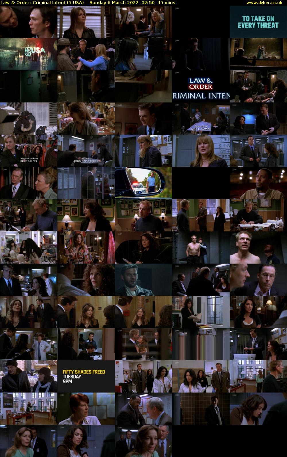 Law & Order: Criminal Intent (5 USA) Sunday 6 March 2022 02:50 - 03:35