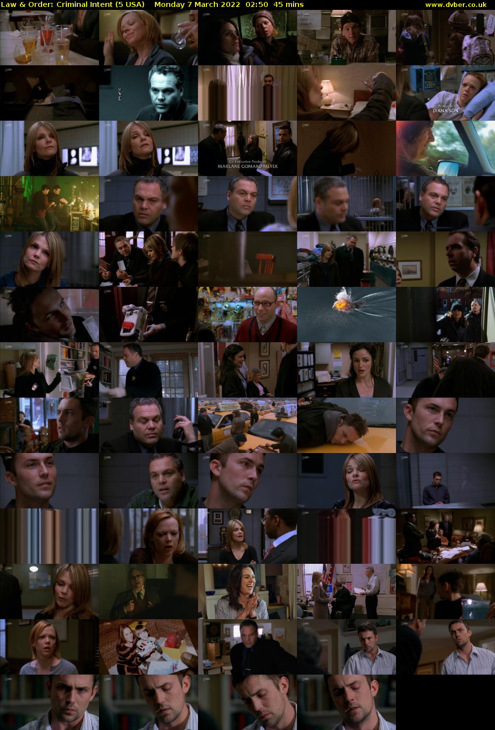 Law & Order: Criminal Intent (5 USA) Monday 7 March 2022 02:50 - 03:35