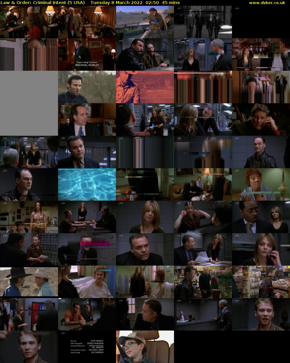 Law & Order: Criminal Intent (5 USA) Tuesday 8 March 2022 02:50 - 03:35