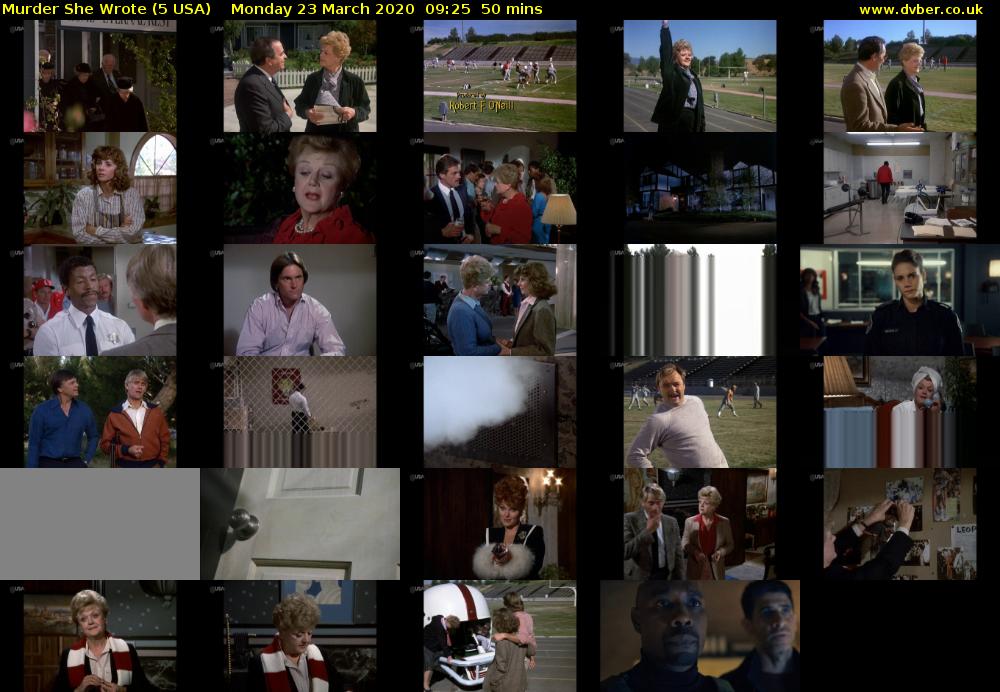 Murder She Wrote (5 USA) Monday 23 March 2020 09:25 - 10:15