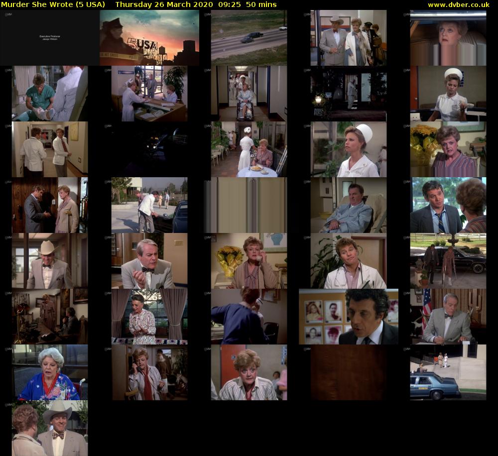 Murder She Wrote (5 USA) Thursday 26 March 2020 09:25 - 10:15