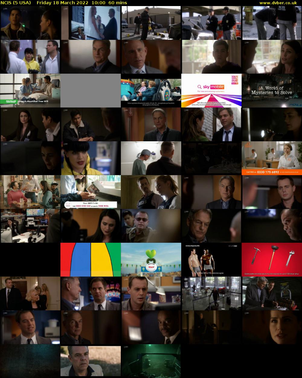 NCIS (5 USA) Friday 18 March 2022 10:00 - 11:00