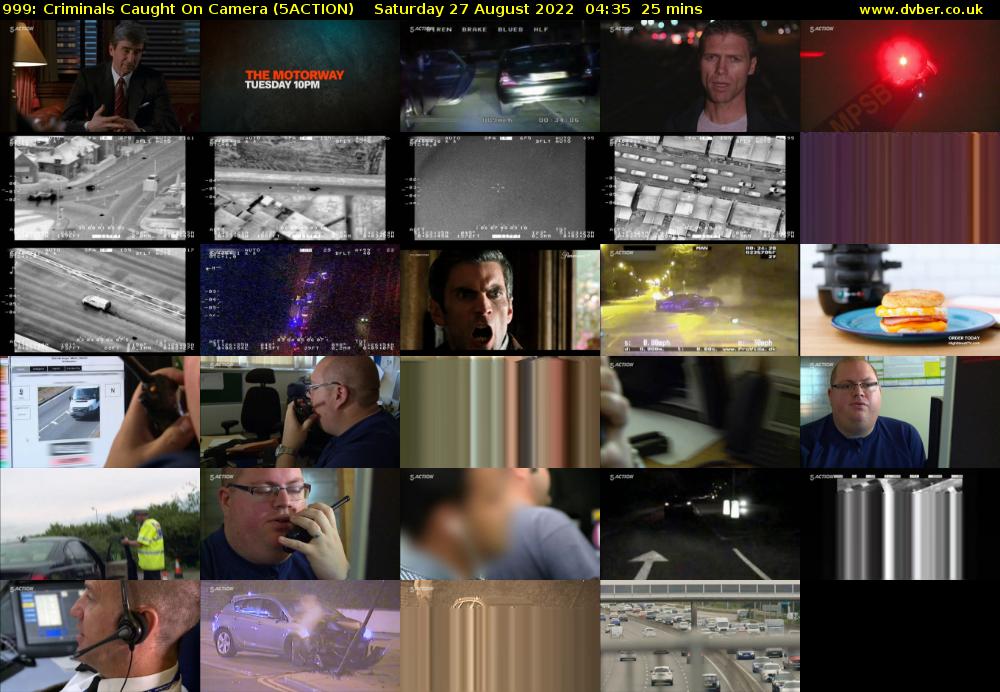 999: Criminals Caught on Camera (5ACTION) Saturday 27 August 2022 04:35 - 05:00