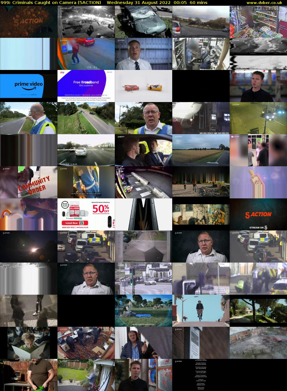 999: Criminals Caught on Camera (5ACTION) Wednesday 31 August 2022 00:05 - 01:05