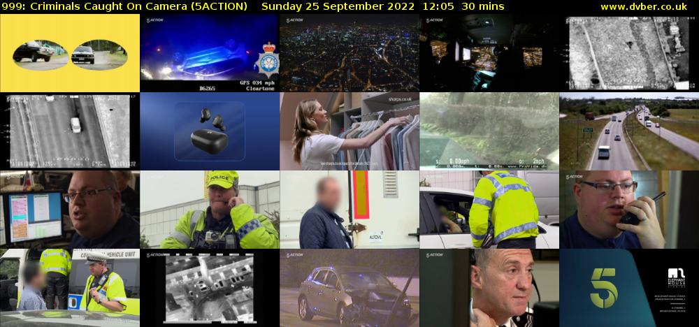 999: Criminals Caught on Camera (5ACTION) Sunday 25 September 2022 12:05 - 12:35
