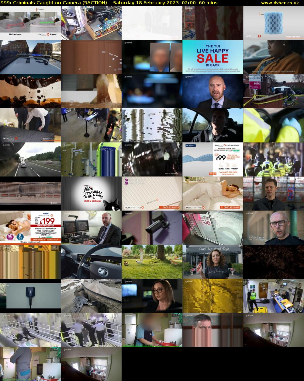 999: Criminals Caught on Camera (5ACTION) Saturday 18 February 2023 02:00 - 03:00