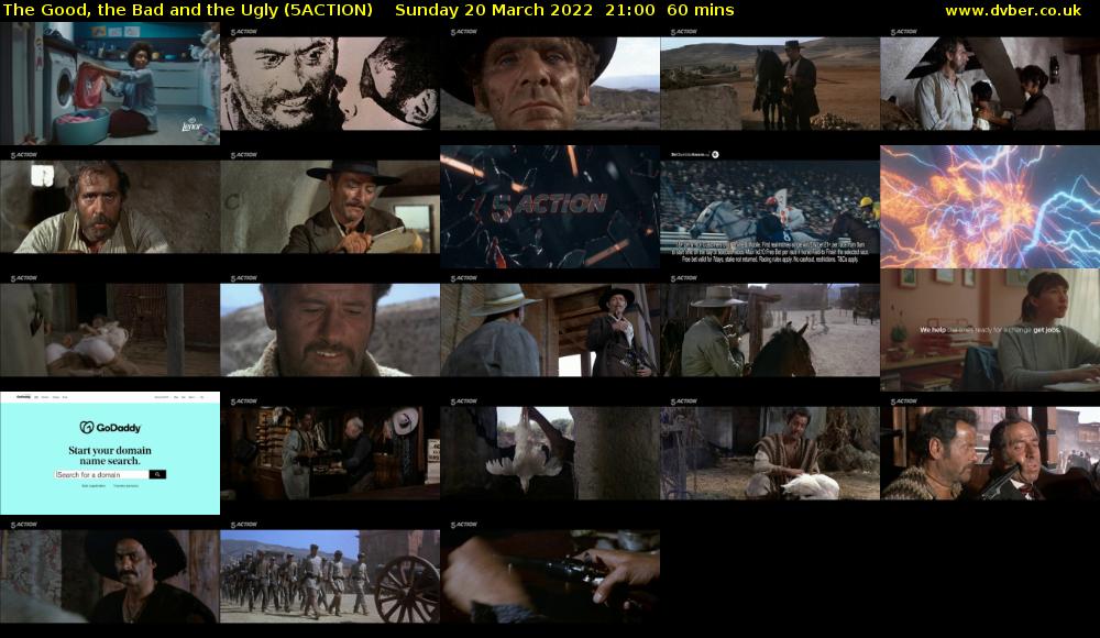 The Good, the Bad and the Ugly (5ACTION) Sunday 20 March 2022 21:00 - 22:00