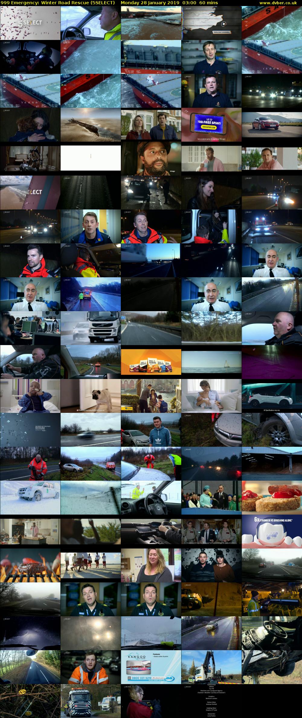 999 Emergency: Winter Road Rescue (5SELECT) Monday 28 January 2019 03:00 - 04:00